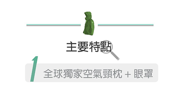 AirOgo|Ultralight Pilloon 多用途內附頸枕旅行外套 (男款) - 午夜黑