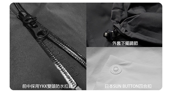 AirOgo|Ultralight Pilloon 多用途內附頸枕旅行外套 (男款) - 午夜黑