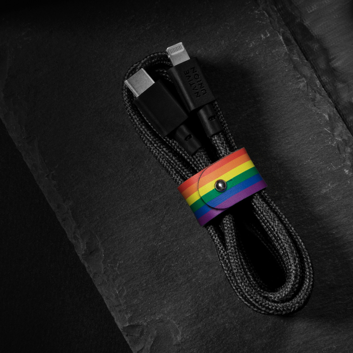 NATIVE UNION｜Pride Belt 1.2公尺充電線 USB C-L - 彩虹