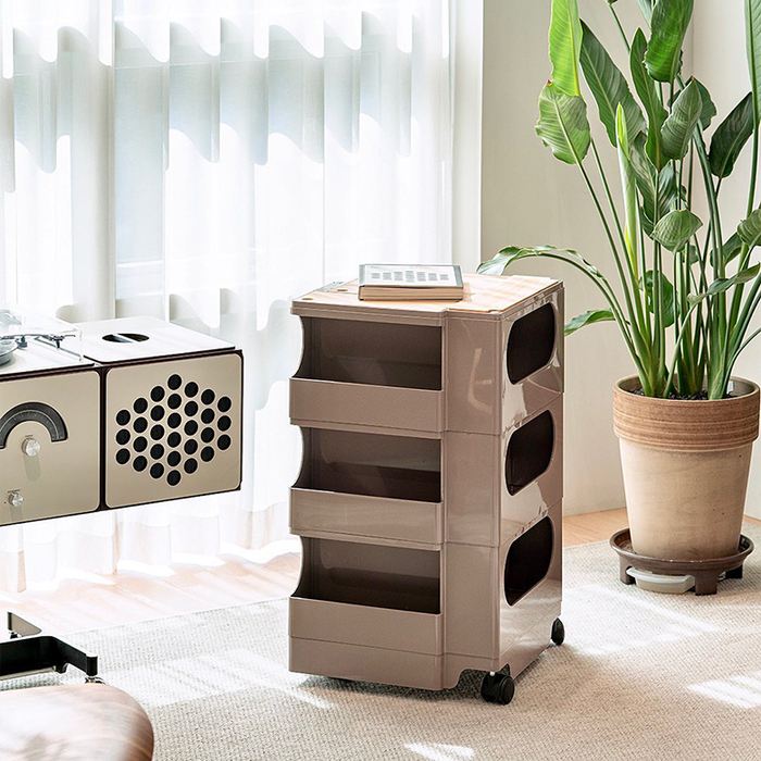 B-Line|Boby Storage Trolley 收納推車 中尺寸(S/52.5公分)|雙抽屜 - 燕麥灰