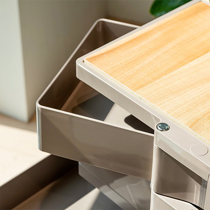 B-Line|Boby Storage Trolley 收納推車 中尺寸(S/52.5公分)|雙抽屜 - 燕麥灰