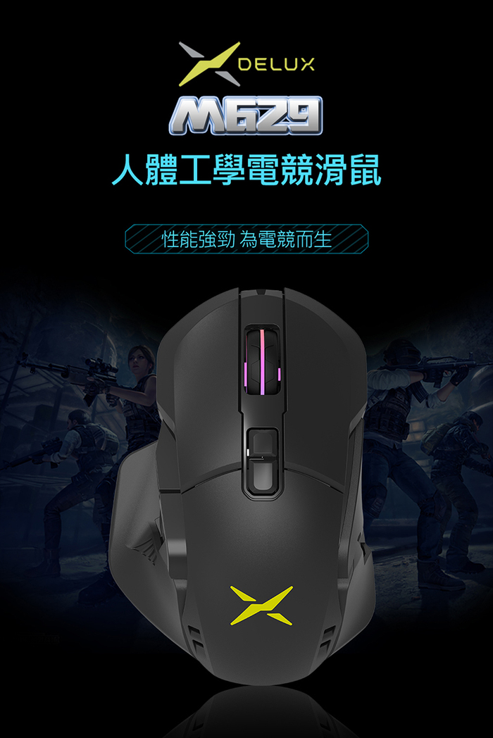 (複製)DeLUX|M618DB 雙模無線垂直光學滑鼠
