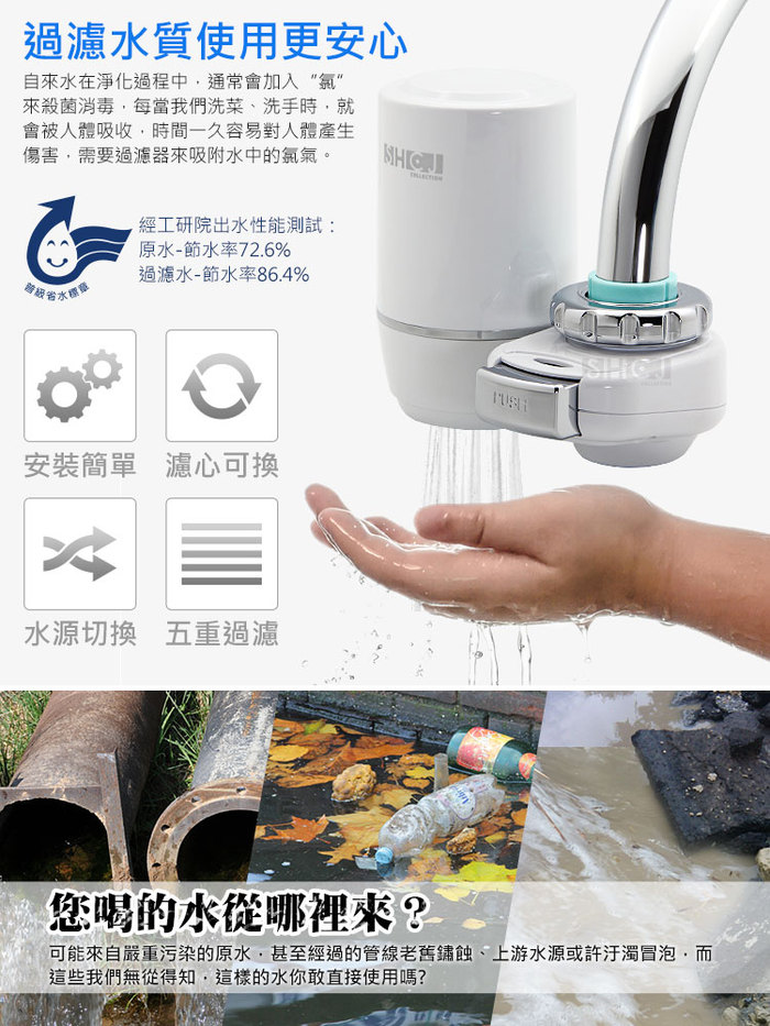 SHCJ 生活采家|超濾中空絲膜淨水過濾器
