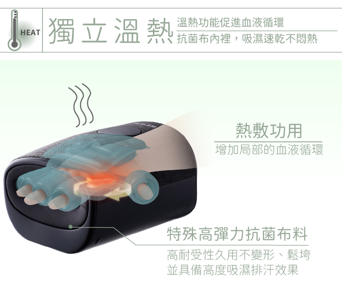 【集購】ATEX|TOR PRO-21溫熱手部按摩器(硯墨灰)